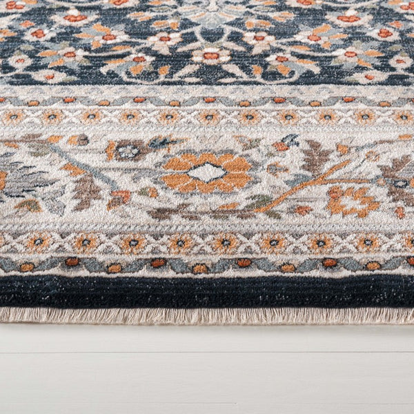 Safavieh Lrl Oriental Runner Rug Power Loomed Polypropylene Ivory Navy Hallway Accent 4'-0" x 6'-0" LRL1121N-4