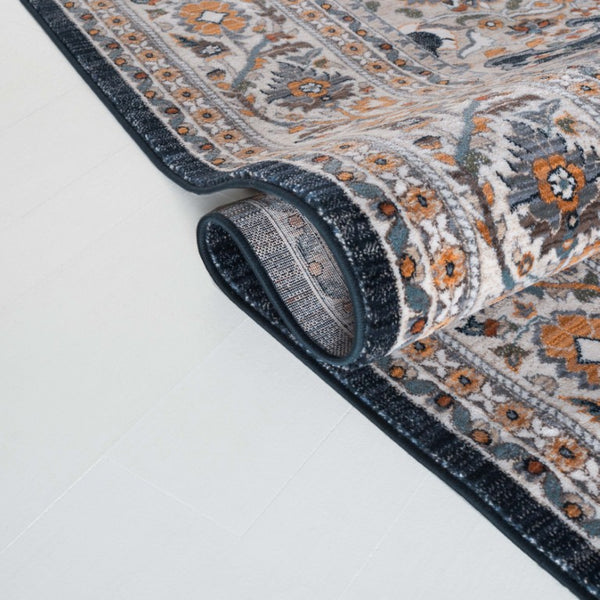Safavieh Lrl Oriental Runner Rug Power Loomed Polypropylene Ivory Navy Hallway Accent 4'-0" x 6'-0" LRL1121N-4