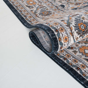 Safavieh Lrl Oriental Runner Rug Power Loomed Polypropylene Ivory Navy Hallway Accent 5'-0" x 7'-0" LRL1121N-5