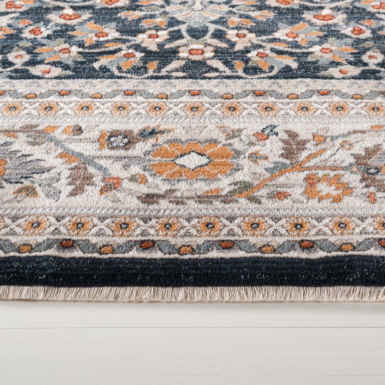 Safavieh Lrl Oriental Runner Rug Power Loomed Polypropylene Ivory Navy Hallway Accent 9'-0" x 13'-0" LRL1121N-9