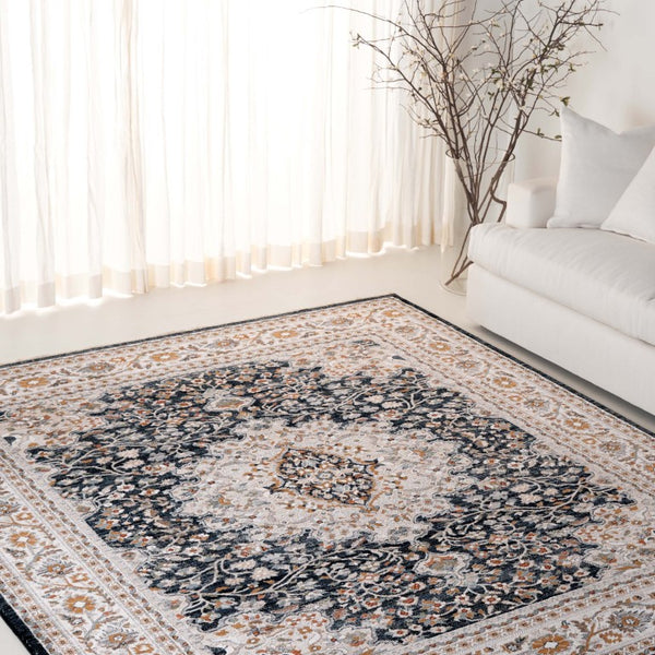 Safavieh Lrl Oriental Runner Rug Power Loomed Polypropylene Ivory Navy Hallway Accent 9'-0" x 13'-0" LRL1121N-9