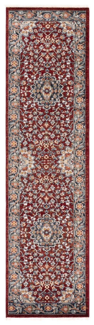 Safavieh Lrl Oriental Runner Rug Turkish Geometric Polypropylene Hallway Accent in Red Navy 2'-0" x 8'-0" LRL1121R-28