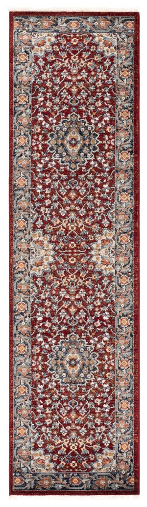 Safavieh Lrl Oriental Runner Rug Turkish Geometric Polypropylene Hallway Accent in Red Navy 2'-0" x 8'-0" LRL1121R-28