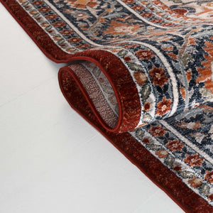 Safavieh Lrl Oriental Runner Rug Turkish Geometric Polypropylene Hallway Accent in Red Navy 4'-0" x 6'-5" LRL1121R-4