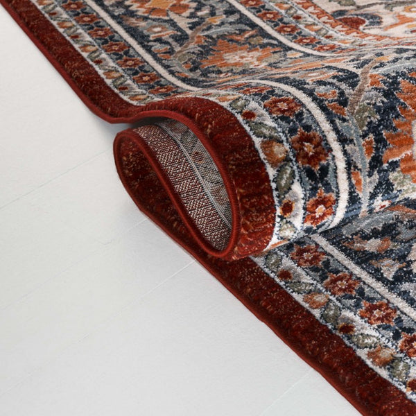Safavieh Lrl Oriental Runner Rug Turkish Geometric Polypropylene Hallway Accent in Red Navy 4'-0" x 6'-5" LRL1121R-4