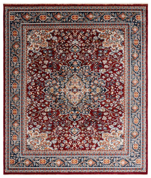 Safavieh Lrl Oriental Runner Rug Turkish Geometric Polypropylene Hallway Accent in Red Navy 8'-0" x 10'-0" LRL1121R-8