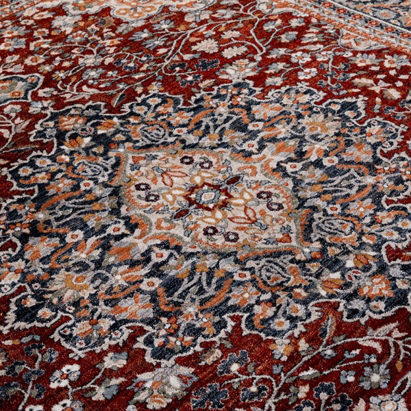Safavieh Lrl Oriental Runner Rug Turkish Geometric Polypropylene Hallway Accent in Red Navy 8'-0" x 10'-0" LRL1121R-8