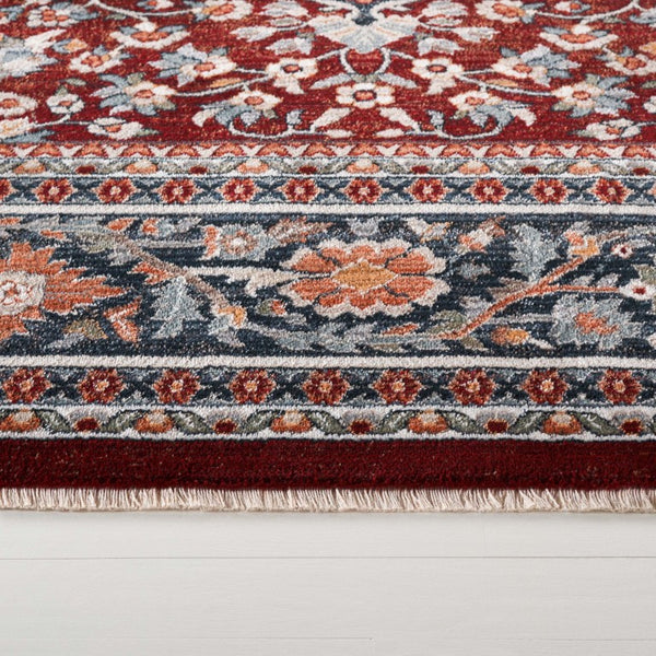 Safavieh Lrl Oriental Runner Rug Turkish Geometric Polypropylene Hallway Accent in Red Navy 9'-0" x 13'-0" LRL1121R-9