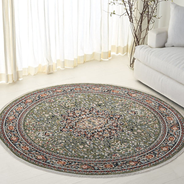 Safavieh Lrl Claredale Turkish Power Loomed Oriental Runner for Hallways and Entryways 6'-7" x 6'-7" Round LRL1121Y-7R
