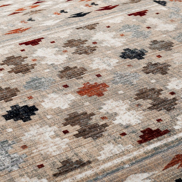Safavieh Lrl Power-Loomed Tribal Geometric Area Rug in Warm Grey Beige Tones for Living Rooms 10'-0" x 14'-0" LRL1150F-10