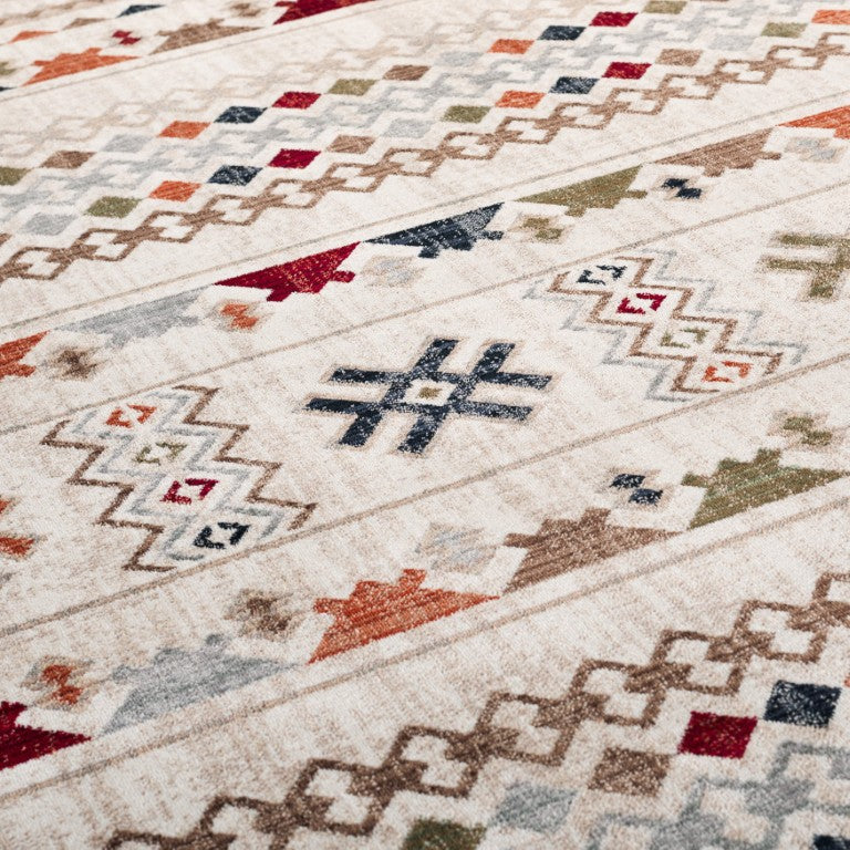 Safavieh Lauren Ralph Geometric Diamond Tribal Area Rug Ivory Earth Tones Living Room 9'-0" x 13'-0" LRL1166A-9