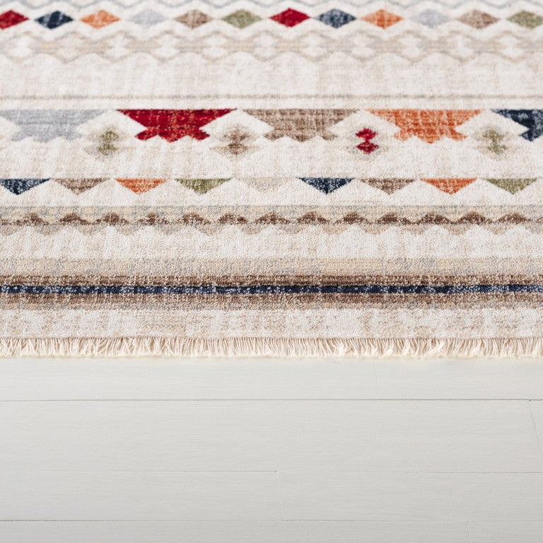 Safavieh Lauren Ralph Geometric Diamond Tribal Area Rug Ivory Earth Tones Living Room 9'-0" x 13'-0" LRL1166A-9
