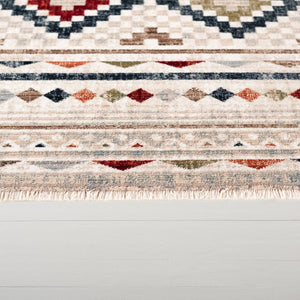 Safavieh Lauren Ralph Geometric Area Rug Turkish Woven Polypropylene Ivory Grey Rust Living Room 9'-0" x 13'-0" LRL1168A-9
