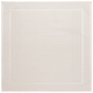 Safavieh Lrl Power-Loomed Polyester Runner Rug Soft Ivory Beige Plush Hallway Accent 6'-7" x 6'-7" LRL1170A-7SQ