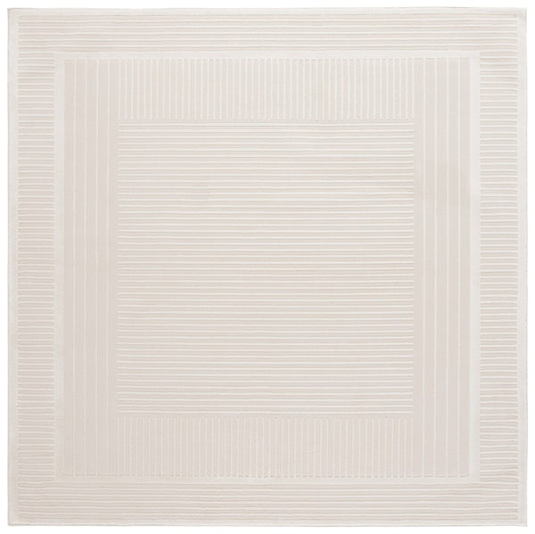 Safavieh Lrl Power-Loomed Polyester Runner Rug Soft Ivory Beige Plush Hallway Accent 6'-7" x 6'-7" LRL1170A-7SQ