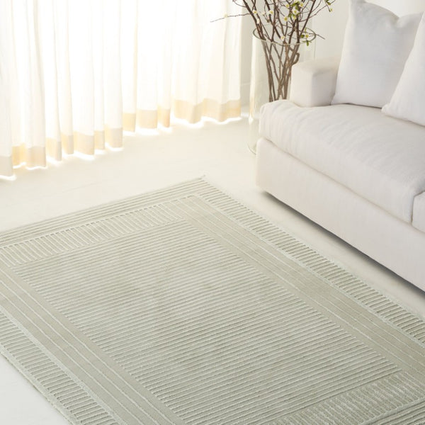 Safavieh Lrl Solid Light Green Polyester Area Rug Power Loomed in Turkey for Modern Living 5'-0" x 7'-0" LRL1170W-5
