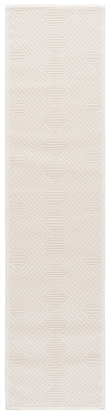 Safavieh Lrl Ivory Geometric Power Loomed Polyester Runner Rug for Hallways and Entryways 2'-0" x 8'-0" LRL1172A-28