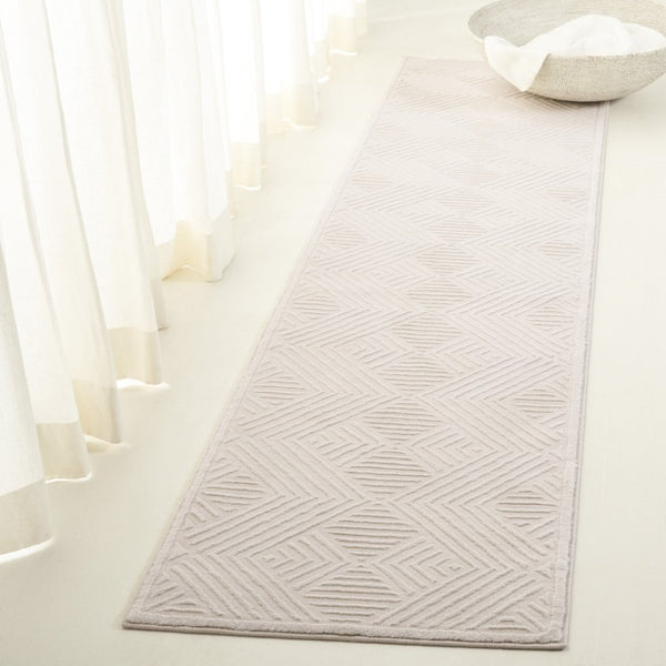 Safavieh Lrl Ivory Geometric Power Loomed Polyester Runner Rug for Hallways and Entryways 2'-0" x 8'-0" LRL1172A-28