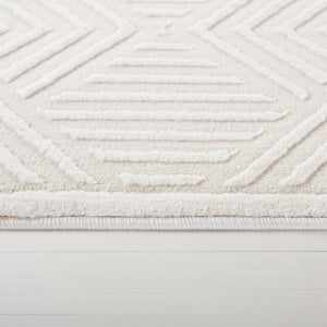 Safavieh Lrl Ivory Geometric Power Loomed Polyester Runner Rug for Hallways and Entryways 5'-0" x 7'-0" LRL1172A-5