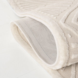 Safavieh Lrl Ivory Geometric Power Loomed Polyester Runner Rug for Hallways and Entryways 6'-7" x 8'-6" LRL1172A-6