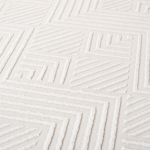 Safavieh Lrl Ivory Geometric Power Loomed Polyester Runner Rug for Hallways and Entryways 9'-0" x 12'-0" LRL1172A-9