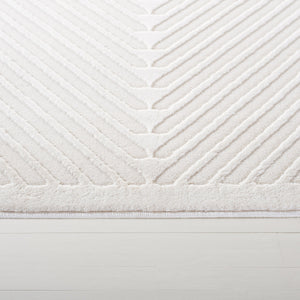 Safavieh Lauren Woolhill 2X8 Ivory Runner Rug — Minimalist Power-Loomed Polyester, Low-Profile Hallway Accent LRL1173A-28
