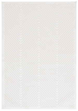 Safavieh Lrl Woodhill Ivory Geometric Power Loomed Polyester Area Rug for Modern Living Rooms 5' x 7' LRL1173A-5