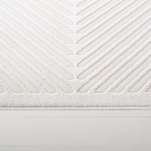 Safavieh Lrl Woodhill Ivory Geometric Power Loomed Polyester Area Rug for Modern Living Rooms 8' x 10' LRL1173A-8