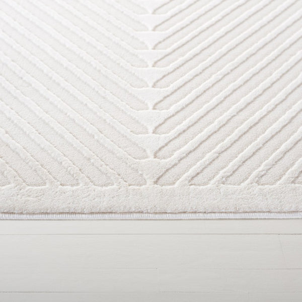 Safavieh Lrl Woodhill Ivory Geometric Power Loomed Polyester Area Rug for Modern Living Rooms 8' x 10' LRL1173A-8