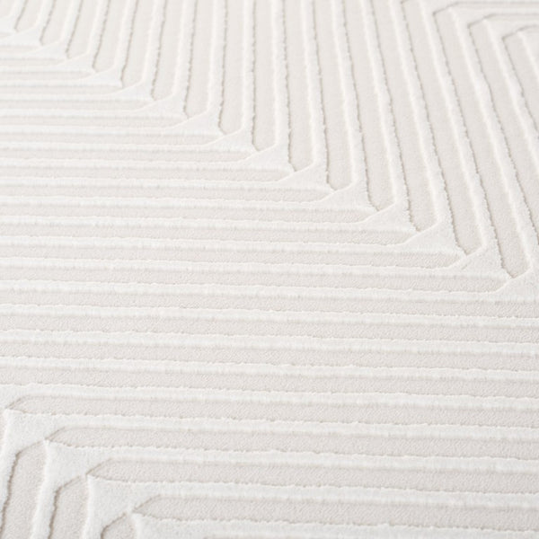 Safavieh Lrl Woodhill Ivory Geometric Power Loomed Polyester Area Rug for Modern Living Rooms 9' x 12' LRL1173A-9