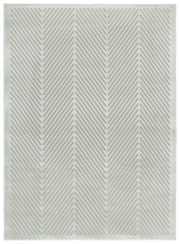 Safavieh Lrl Woodhill Power-Loomed Polyester Area Rug Fresh Green Tone for Modern Living Rooms 5' x 7' LRL1173W-5