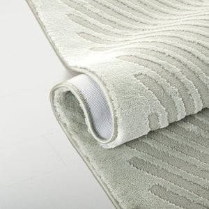 Safavieh Lrl Woodhill Power-Loomed Polyester Area Rug Fresh Green Tone for Modern Living Rooms 5' x 7' LRL1173W-5