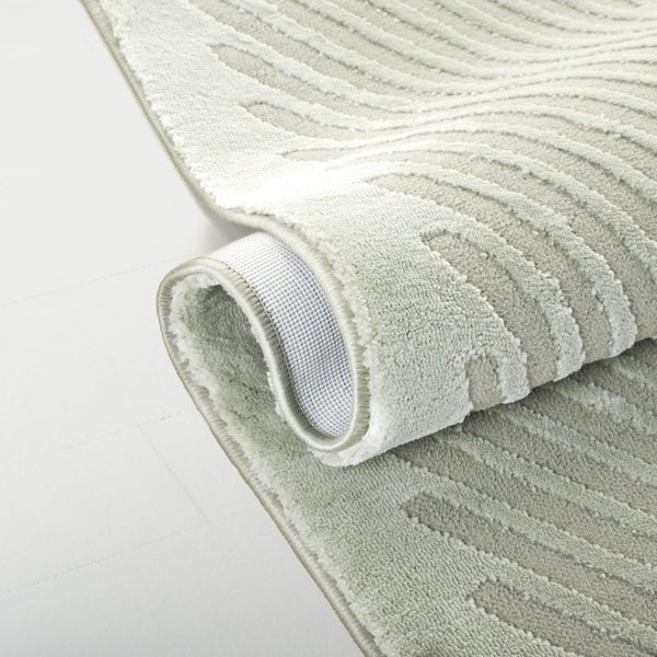 Safavieh Lrl Woodhill Power-Loomed Polyester Area Rug Fresh Green Tone for Modern Living Rooms 6'7" x 8'6" LRL1173W-6