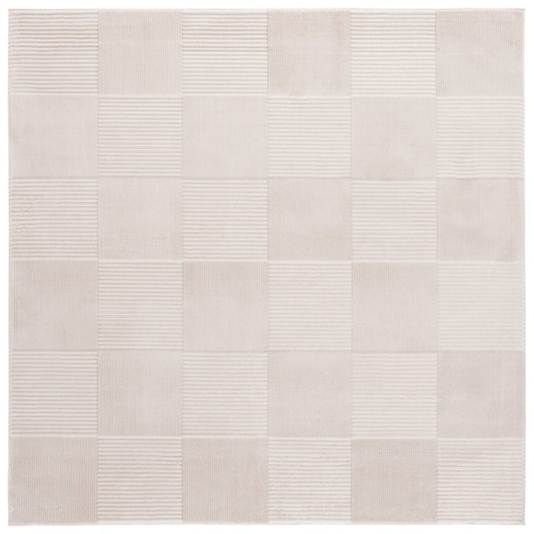 Safavieh Lrl Textured Stripe Block Pattern Polyester Runner Rug for Hallways and Entryways 6'-7" x 6'-7" LRL1174B-7SQ