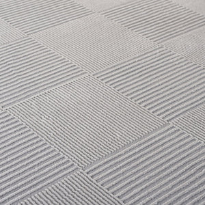 Safavieh Lrl Geometric Block Pattern Polyester Area Rug for Modern Living Rooms in Grey 6'-7" x 8'-6" LRL1174F-6