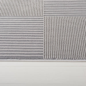 Safavieh Lrl Geometric Block Pattern Polyester Area Rug for Modern Living Rooms in Grey 9'-0" x 12'-0" LRL1174F-9