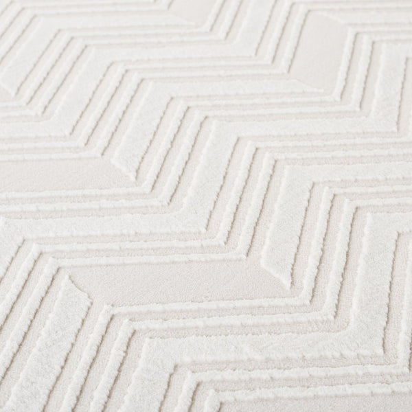 Safavieh Lrl Bolton Ivory Chevron Polyester Runner Rug for Hallways and Entryways 5'-0" x 7'-0" LRL1175A-5
