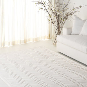 Safavieh Lrl Bolton Ivory Chevron Polyester Runner Rug for Hallways and Entryways 5'-0" x 7'-0" LRL1175A-5