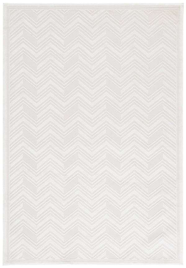 Safavieh Lrl Bolton Ivory Chevron Polyester Runner Rug for Hallways and Entryways 6'-7" x 8'-6" LRL1175A-6