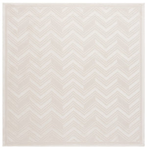 Safavieh Lrl Bolton Ivory Chevron Polyester Runner Rug for Hallways and Entryways 6'-7" x 6'-7" LRL1175A-7SQ