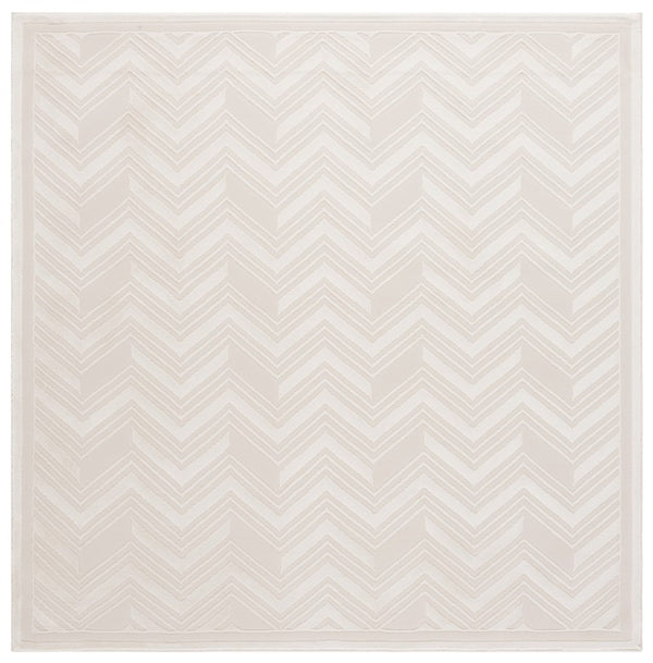 Safavieh Lrl Bolton Ivory Chevron Polyester Runner Rug for Hallways and Entryways 6'-7" x 6'-7" LRL1175A-7SQ