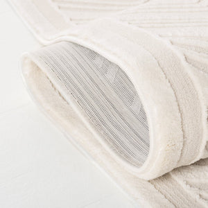 Safavieh Lrl Bolton Ivory Chevron Polyester Runner Rug for Hallways and Entryways 6'-7" x 6'-7" LRL1175A-7SQ