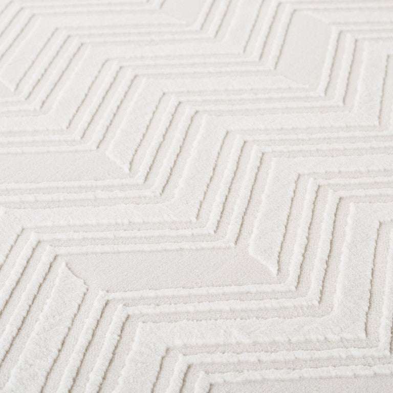 Safavieh Lrl Bolton Ivory Chevron Polyester Runner Rug for Hallways and Entryways 8'-0" x 10'-0" LRL1175A-8