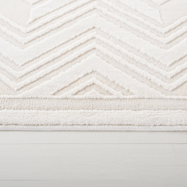 Safavieh Lrl Bolton Ivory Chevron Polyester Runner Rug for Hallways and Entryways 8'-0" x 10'-0" LRL1175A-8