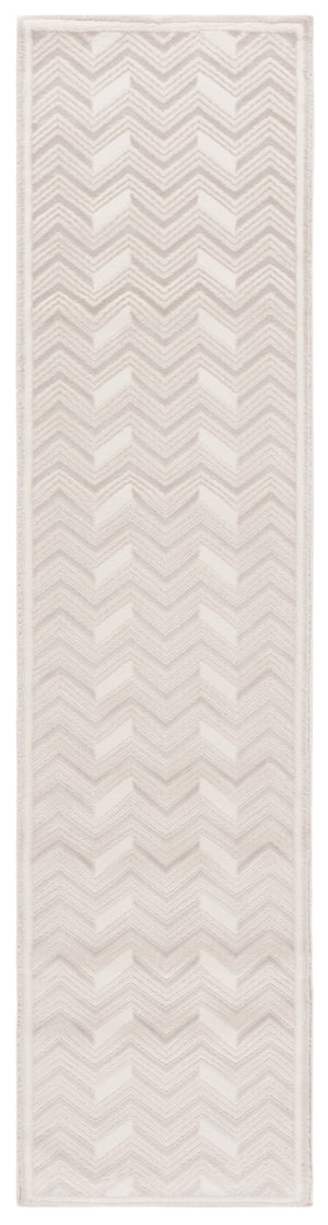Safavieh Lrl Chevron Runner Rug Power Loomed Polyester Neutral Ivory Beige Hallway Accent 2'-0" x 8'-0" LRL1175B-28