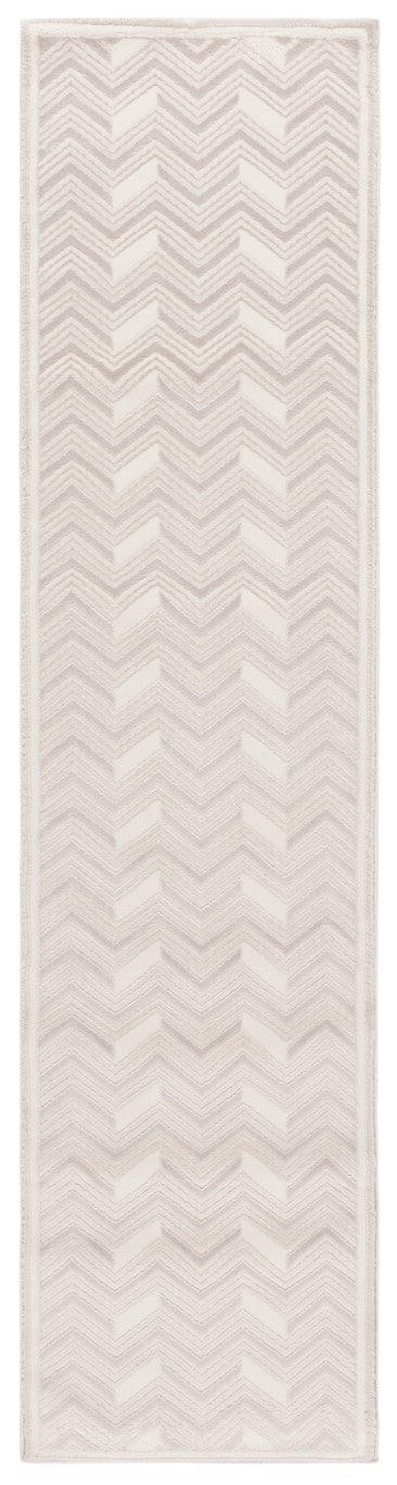 Safavieh Lrl Chevron Runner Rug Power Loomed Polyester Neutral Ivory Beige Hallway Accent 2'-0" x 8'-0" LRL1175B-28