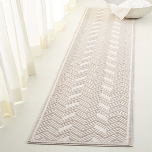Safavieh Lrl Chevron Runner Rug Power Loomed Polyester Neutral Ivory Beige Hallway Accent 2'-0" x 8'-0" LRL1175B-28