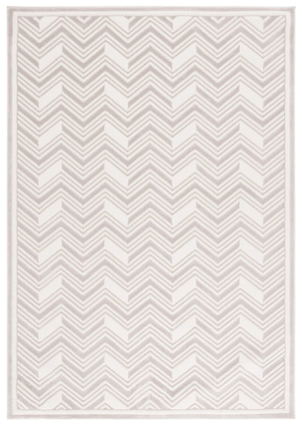 Safavieh Lrl Chevron Runner Rug Power Loomed Polyester Neutral Ivory Beige Hallway Accent 6'-7" x 8'-6" LRL1175B-6