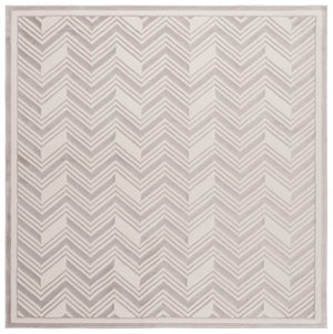 Safavieh Lrl Chevron Runner Rug Power Loomed Polyester Neutral Ivory Beige Hallway Accent 6'-7" x 6'-7" LRL1175B-7SQ