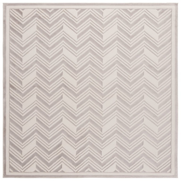 Safavieh Lrl Chevron Runner Rug Power Loomed Polyester Neutral Ivory Beige Hallway Accent 6'-7" x 6'-7" LRL1175B-7SQ